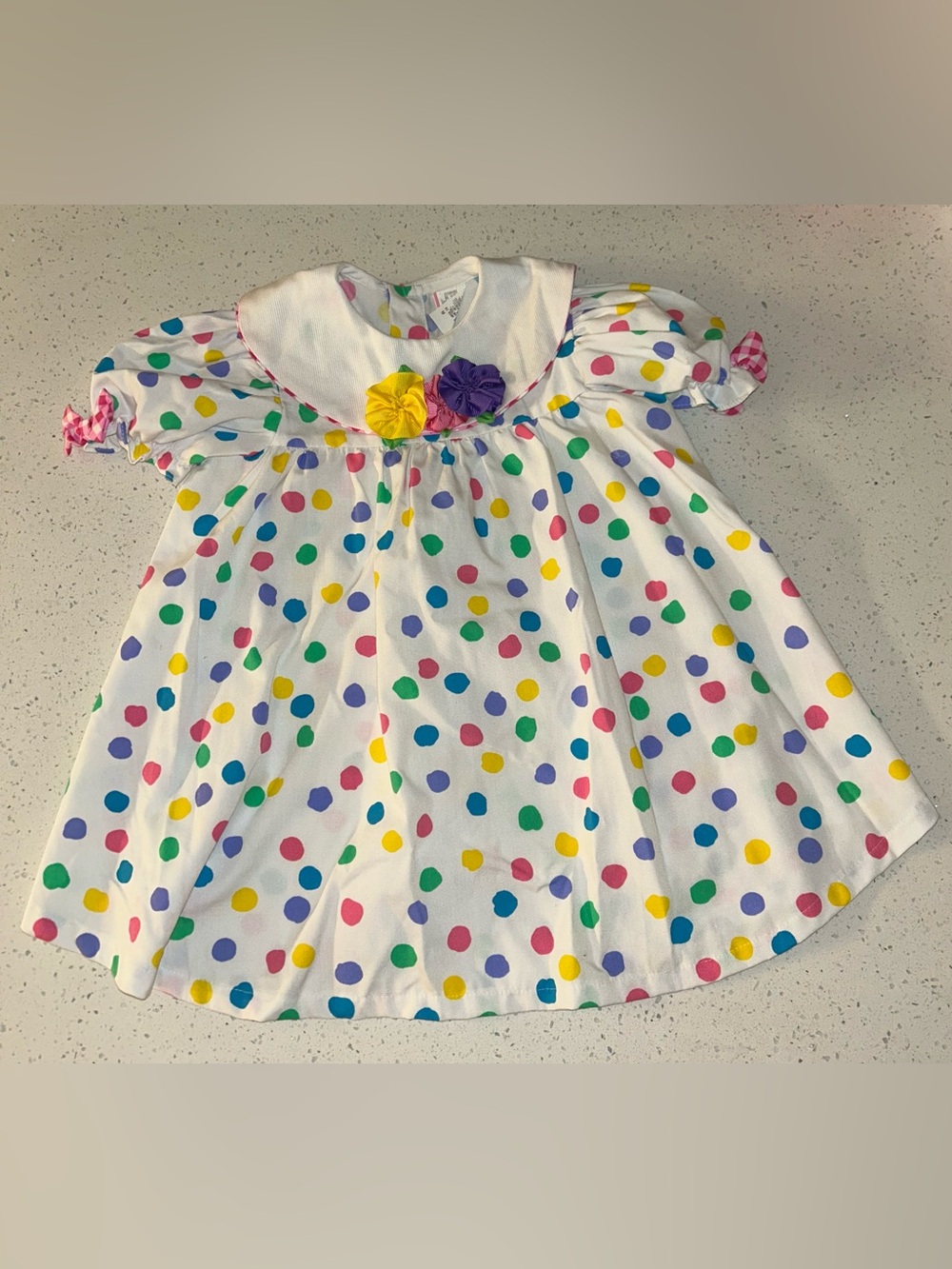 Vintage Toddler Girls Size 4 Polka Dot Dress